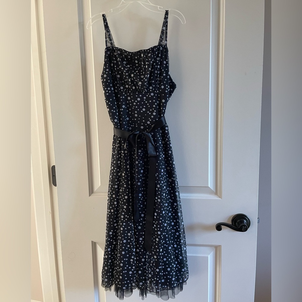 Disguise Black and White Polka Dot Dress